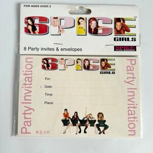 Spice Girls 1997 Party Invitations 8 Pack with Envelopes New Sealed Official